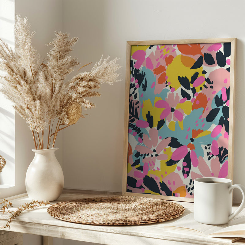 Summer Flowers - Stretched Canvas, Poster or Fine Art Print I Heart Wall Art