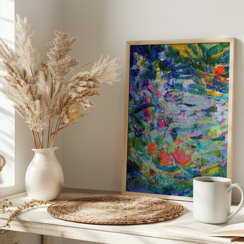 Luminous Petal Cascade - Stretched Canvas, Poster or Fine Art Print I Heart Wall Art