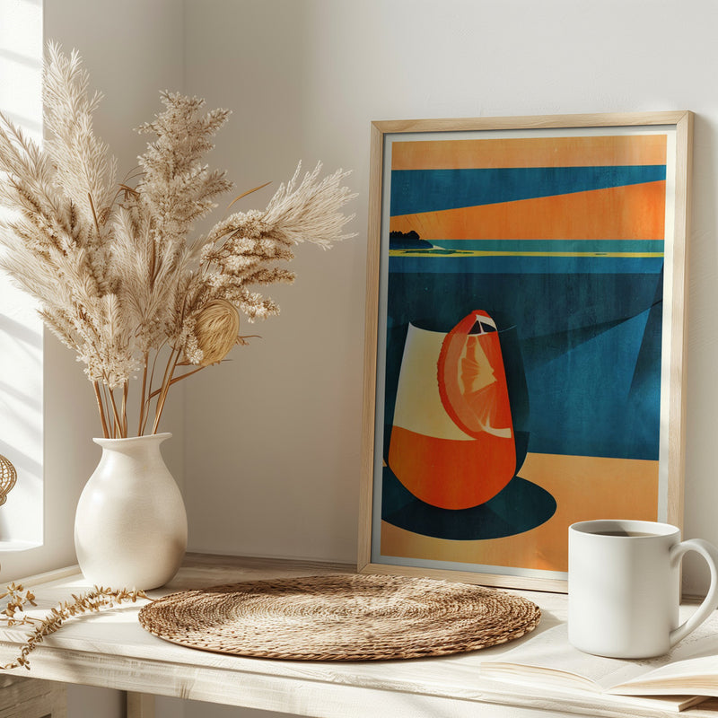 Negroni At Sunset - Stretched Canvas, Poster or Fine Art Print I Heart Wall Art