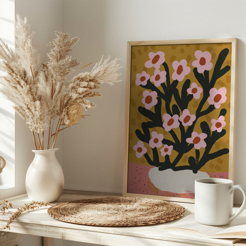 Pastel Flower Impression No 2 - Stretched Canvas, Poster or Fine Art Print I Heart Wall Art