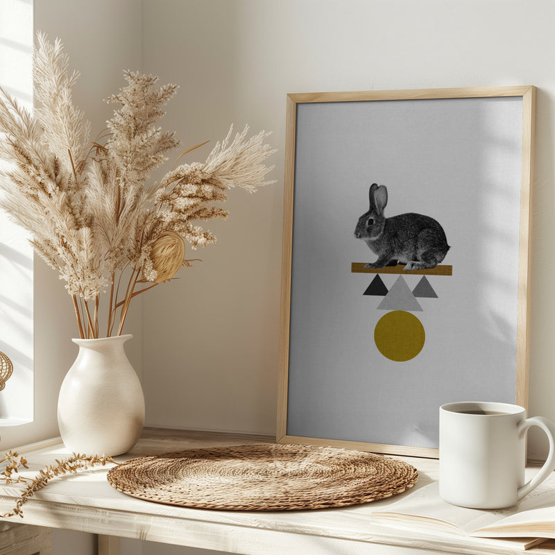 Tribal Rabbit - Stretched Canvas, Poster or Fine Art Print I Heart Wall Art