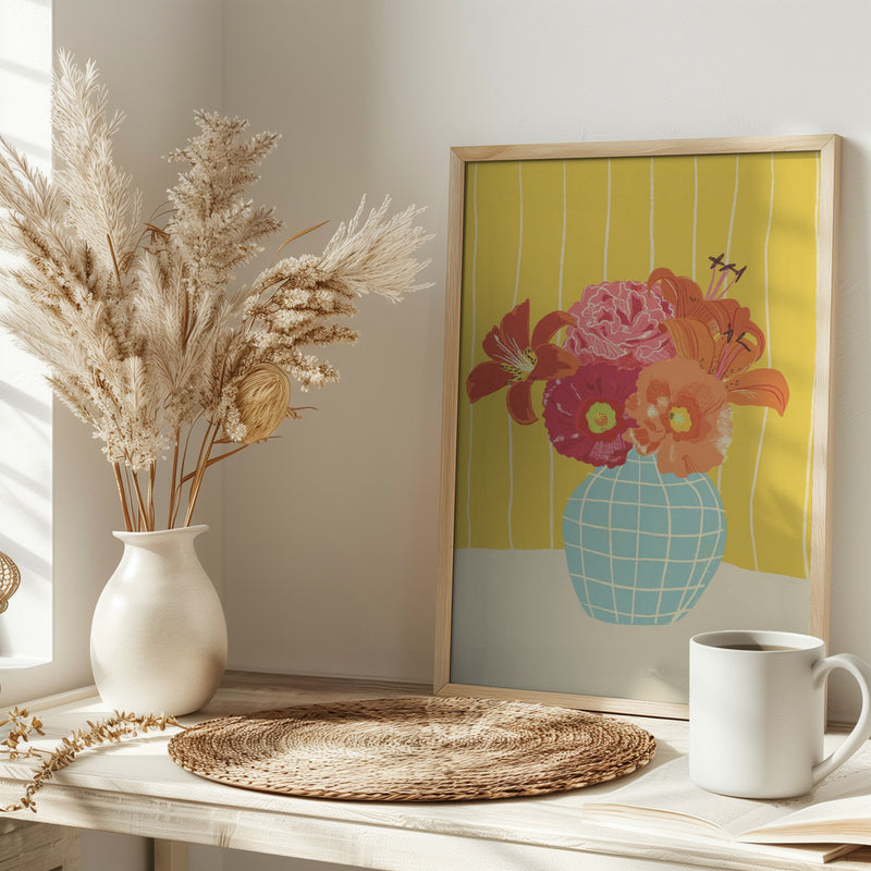 Bouquet of flowers - Stretched Canvas, Poster or Fine Art Print I Heart Wall Art