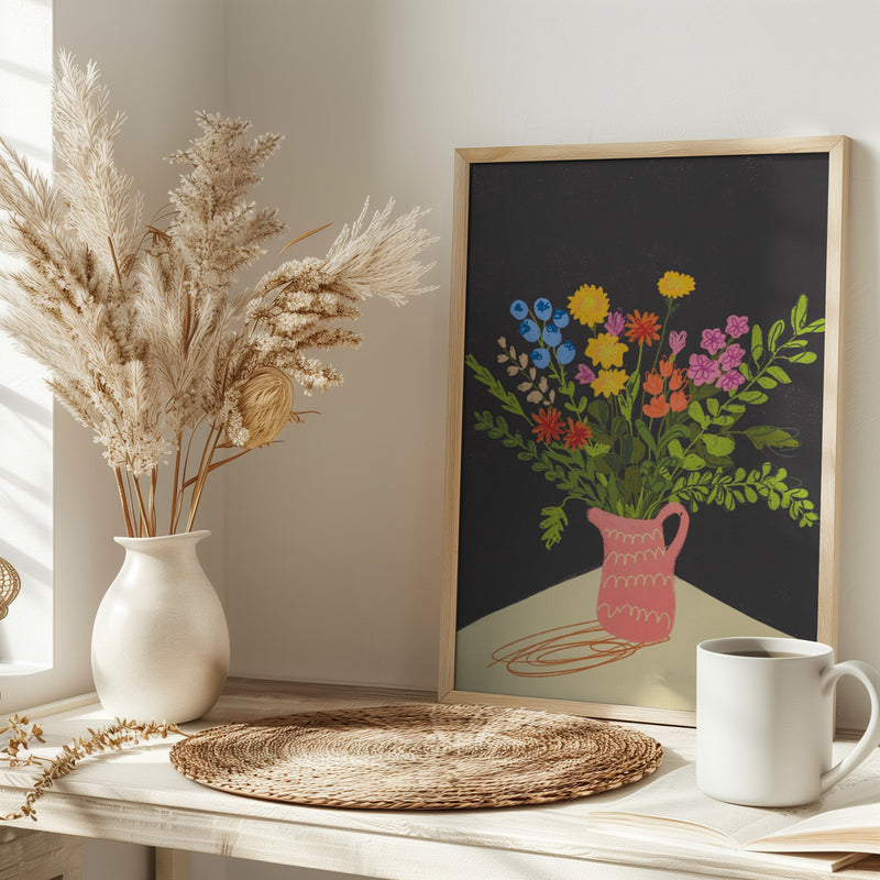 Meadow in a vase - Stretched Canvas, Poster or Fine Art Print I Heart Wall Art