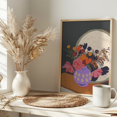 Flowers in the mirror - Stretched Canvas, Poster or Fine Art Print I Heart Wall Art