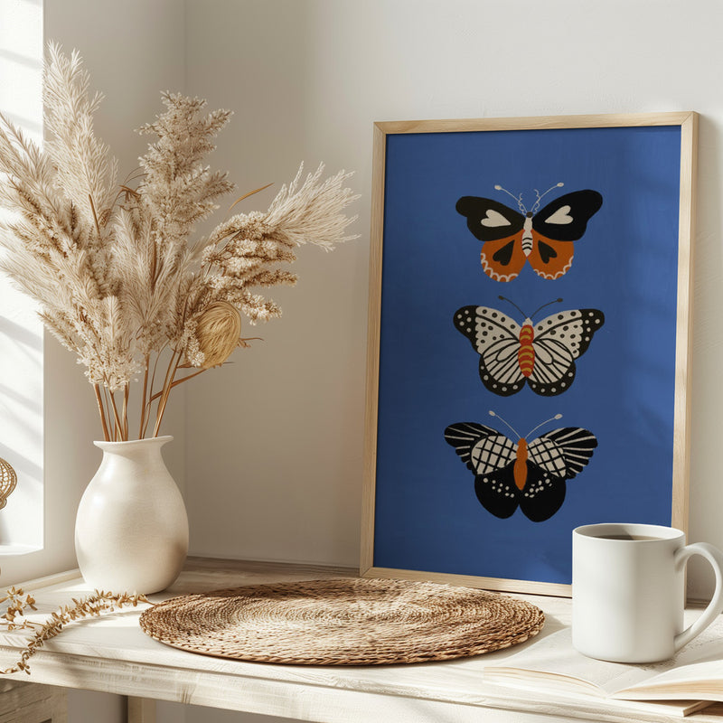 Butterflies II - Stretched Canvas, Poster or Fine Art Print I Heart Wall Art