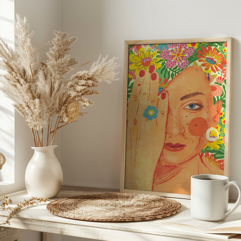 Spring lady - Stretched Canvas, Poster or Fine Art Print I Heart Wall Art