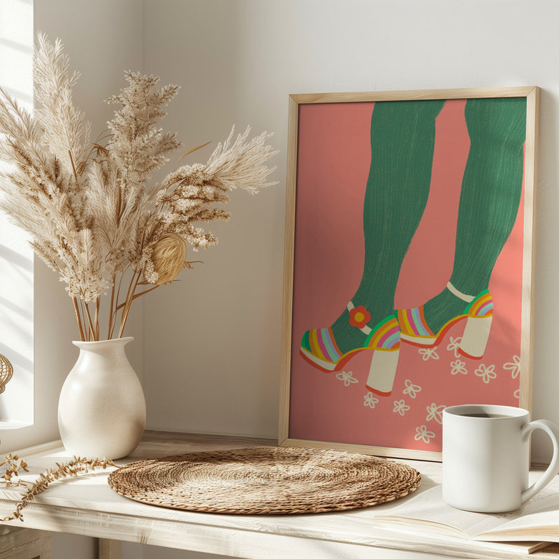 Floral walk - Stretched Canvas, Poster or Fine Art Print I Heart Wall Art