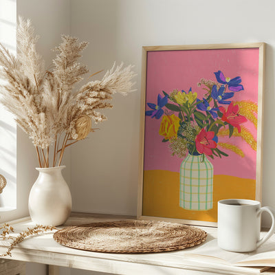 Bright flowers - Stretched Canvas, Poster or Fine Art Print I Heart Wall Art