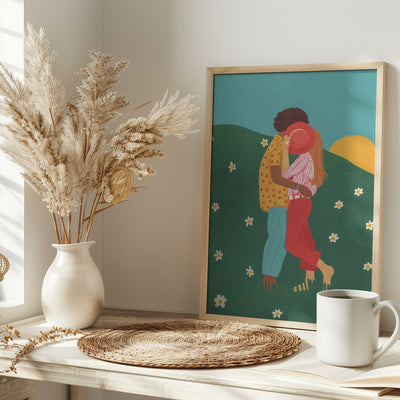 Besitos - Stretched Canvas, Poster or Fine Art Print I Heart Wall Art