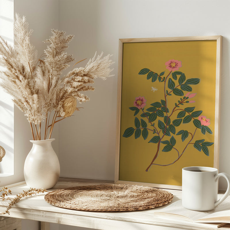 Wild rose II - Stretched Canvas, Poster or Fine Art Print I Heart Wall Art