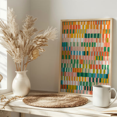 Pastel mosaic - Stretched Canvas, Poster or Fine Art Print I Heart Wall Art