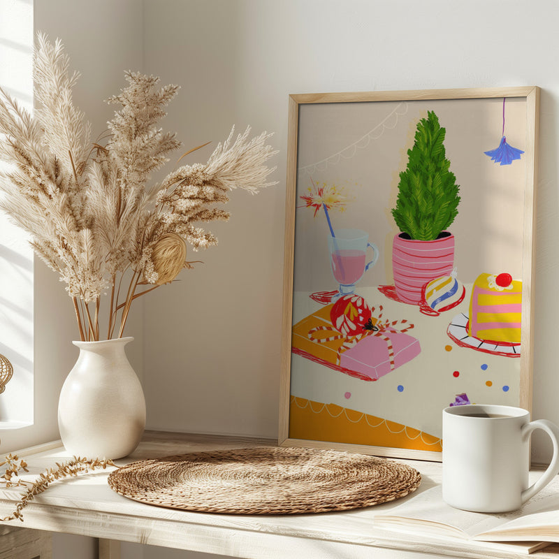 Holiday table - Stretched Canvas, Poster or Fine Art Print I Heart Wall Art