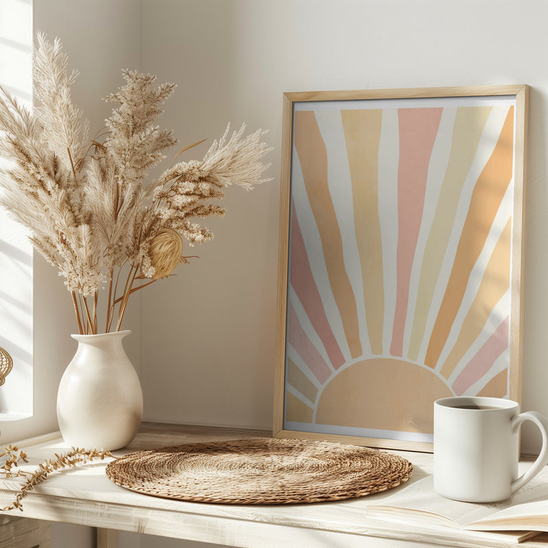 Boho sunrise - Stretched Canvas, Poster or Fine Art Print I Heart Wall Art