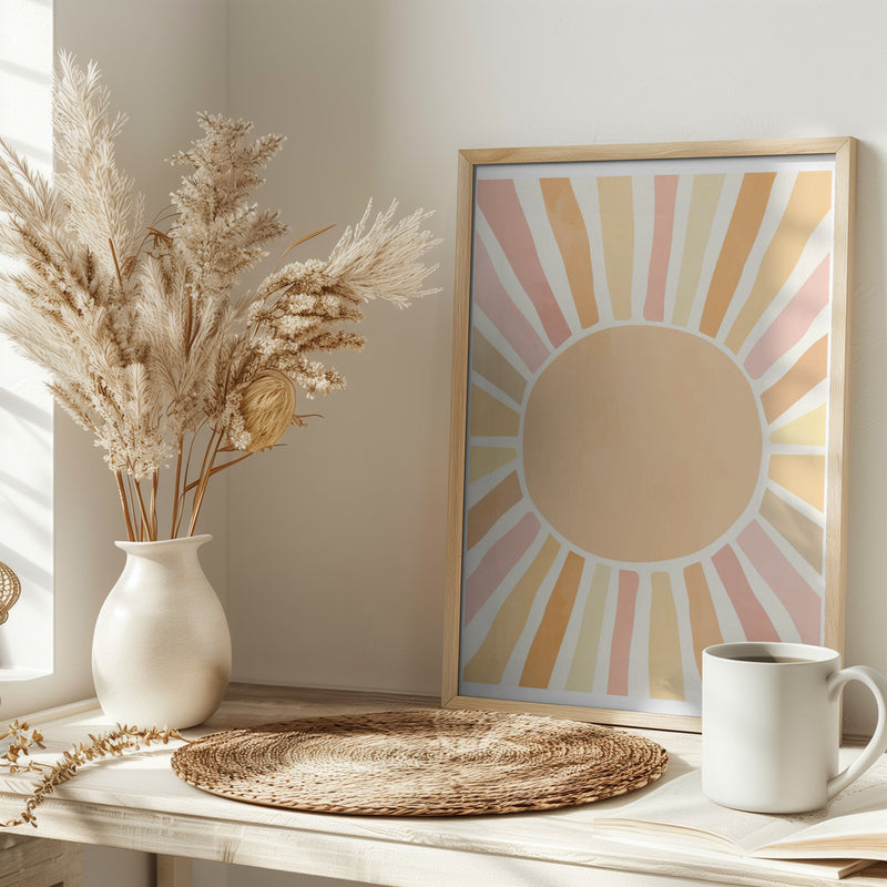 Boho sun - Stretched Canvas, Poster or Fine Art Print I Heart Wall Art