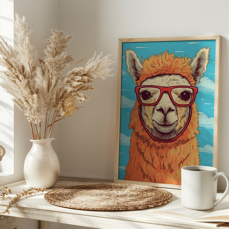 Lama 1 - Stretched Canvas, Poster or Fine Art Print I Heart Wall Art