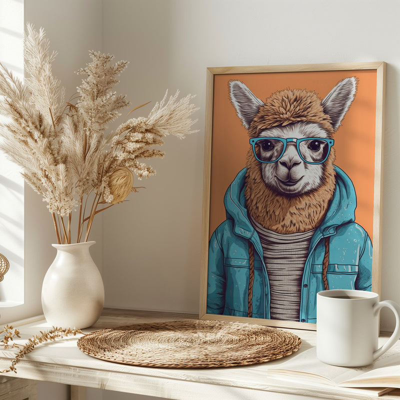 Lama 2 - Stretched Canvas, Poster or Fine Art Print I Heart Wall Art