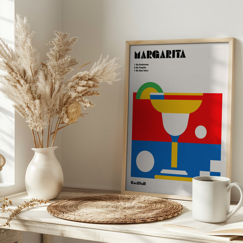 Margarita Bauhaus Cocktail - Stretched Canvas, Poster or Fine Art Print I Heart Wall Art