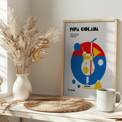 Pina Colada Bauhaus Cocktail - Stretched Canvas, Poster or Fine Art Print I Heart Wall Art