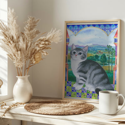 Medieval Kitten - Stretched Canvas, Poster or Fine Art Print I Heart Wall Art