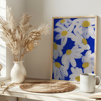 Floating Daisies - Stretched Canvas, Poster or Fine Art Print I Heart Wall Art