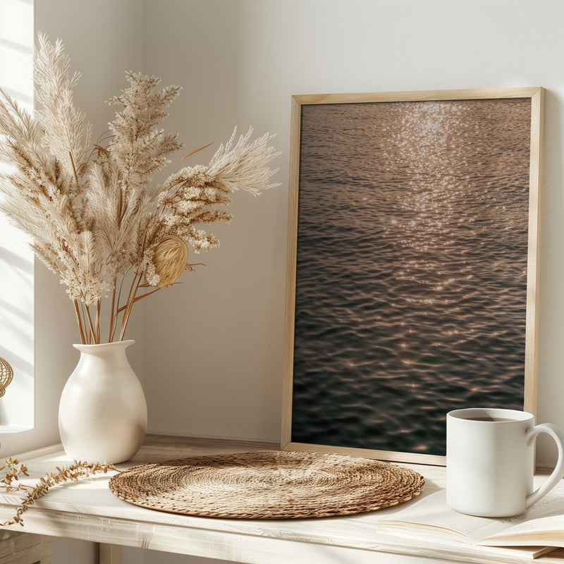 Sunset at Sea - Stretched Canvas, Poster or Fine Art Print I Heart Wall Art