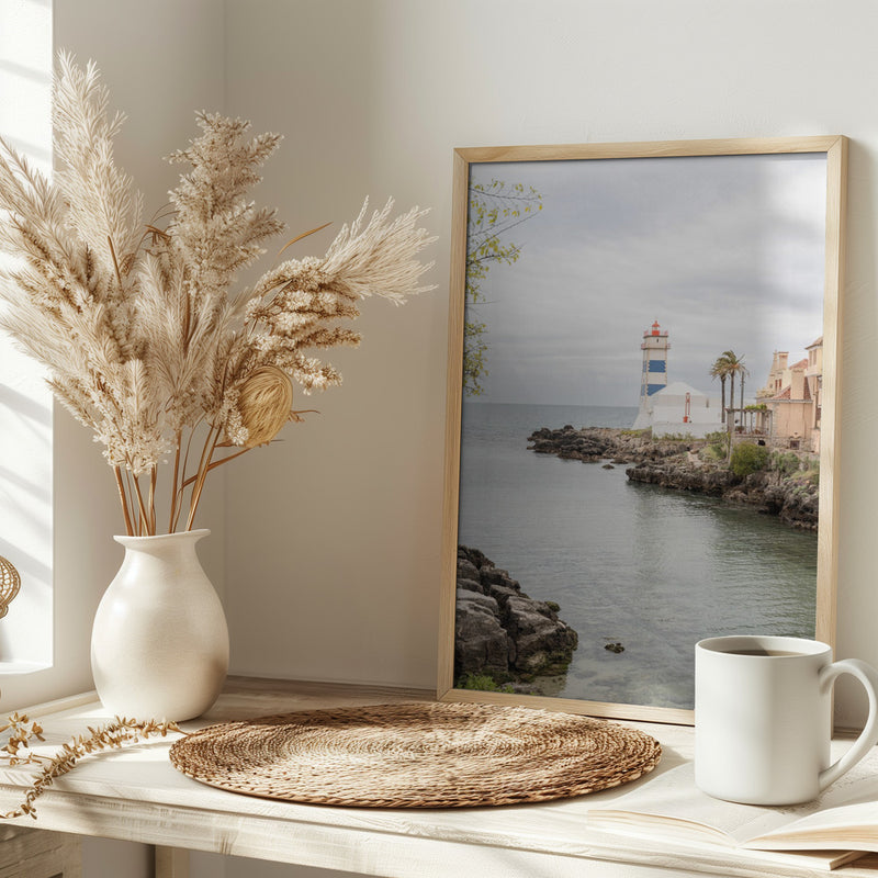 The Cascais Lighthouse - Stretched Canvas, Poster or Fine Art Print I Heart Wall Art