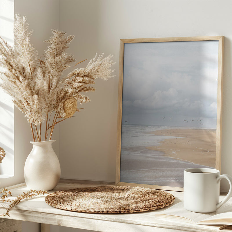 Nazaré Beach - Stretched Canvas, Poster or Fine Art Print I Heart Wall Art