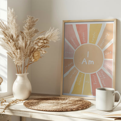 Sun Affirmations - Stretched Canvas, Poster or Fine Art Print I Heart Wall Art