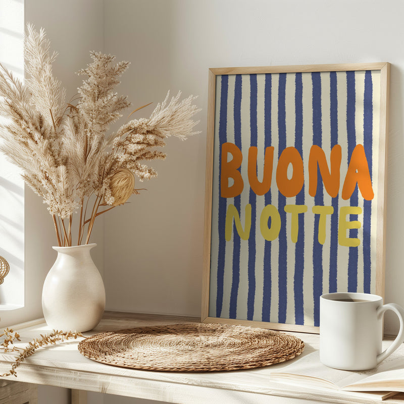 Buona Notte - Stretched Canvas, Poster or Fine Art Print I Heart Wall Art