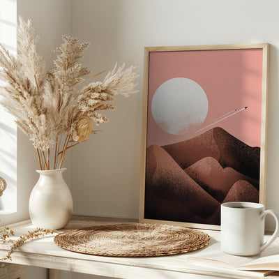 Peach fuzz dunes - Stretched Canvas, Poster or Fine Art Print I Heart Wall Art