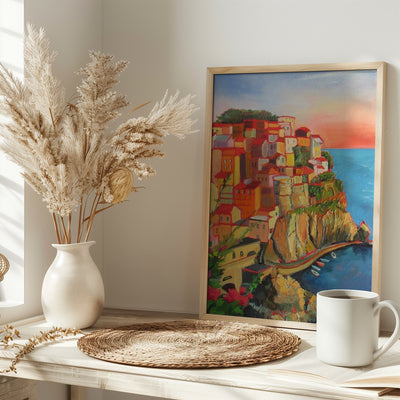 One of Five In Cinque Terre - Stretched Canvas, Poster or Fine Art Print I Heart Wall Art