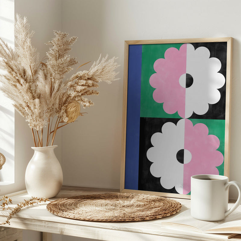 Symmetry Blossoms - Stretched Canvas, Poster or Fine Art Print I Heart Wall Art