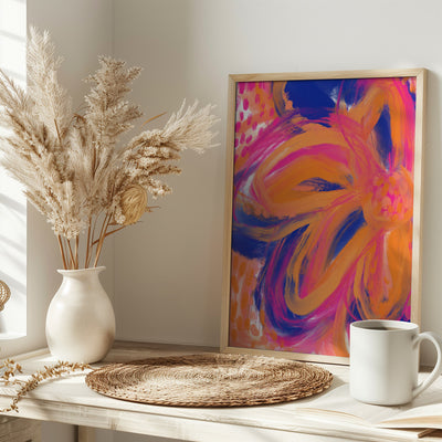 Wild Flower Impression - Stretched Canvas, Poster or Fine Art Print I Heart Wall Art