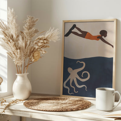 The Diver - Stretched Canvas, Poster or Fine Art Print I Heart Wall Art