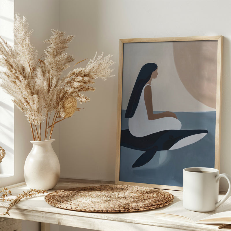 Whale Rider - Stretched Canvas, Poster or Fine Art Print I Heart Wall Art