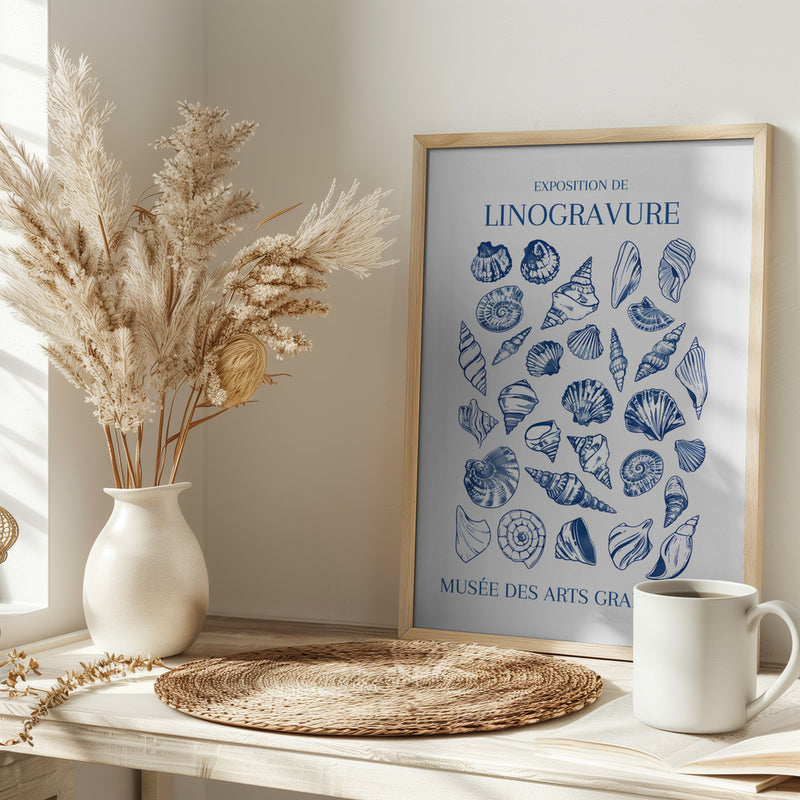 Lino Seashell Art Market - Stretched Canvas, Poster or Fine Art Print I Heart Wall Art