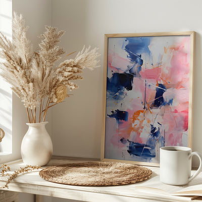 Blush Indigo Abstract Print Second 4x - Stretched Canvas, Poster or Fine Art Print I Heart Wall Art