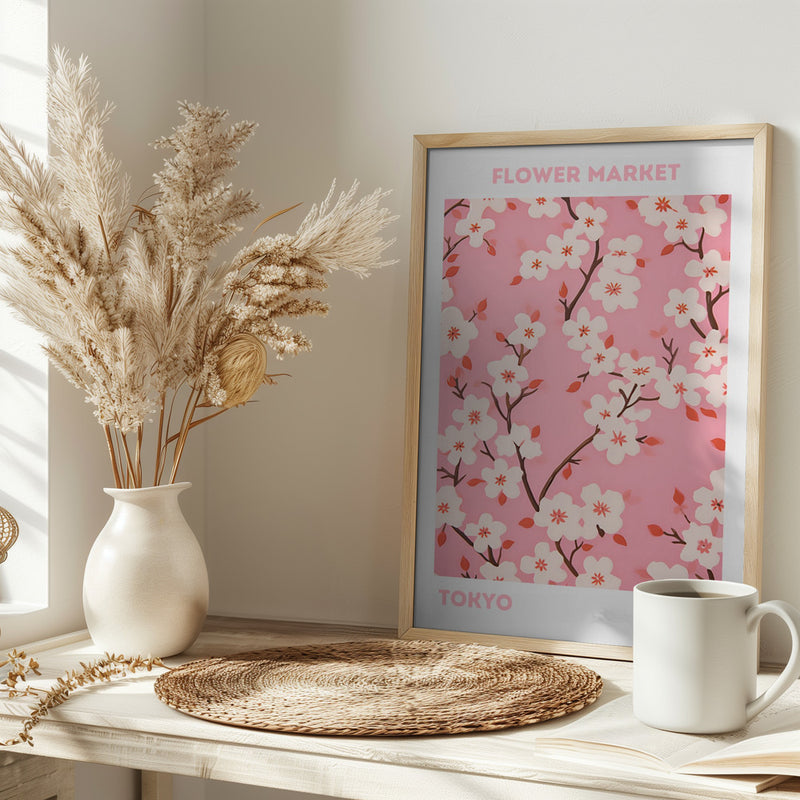 Flower Market Tokyo - Stretched Canvas, Poster or Fine Art Print I Heart Wall Art