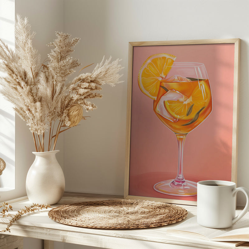 Aperol Spritz - Jolly and Dash - Stretched Canvas, Poster or Fine Art Print I Heart Wall Art