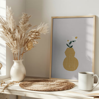 Vase With Camomille - Stretched Canvas, Poster or Fine Art Print I Heart Wall Art