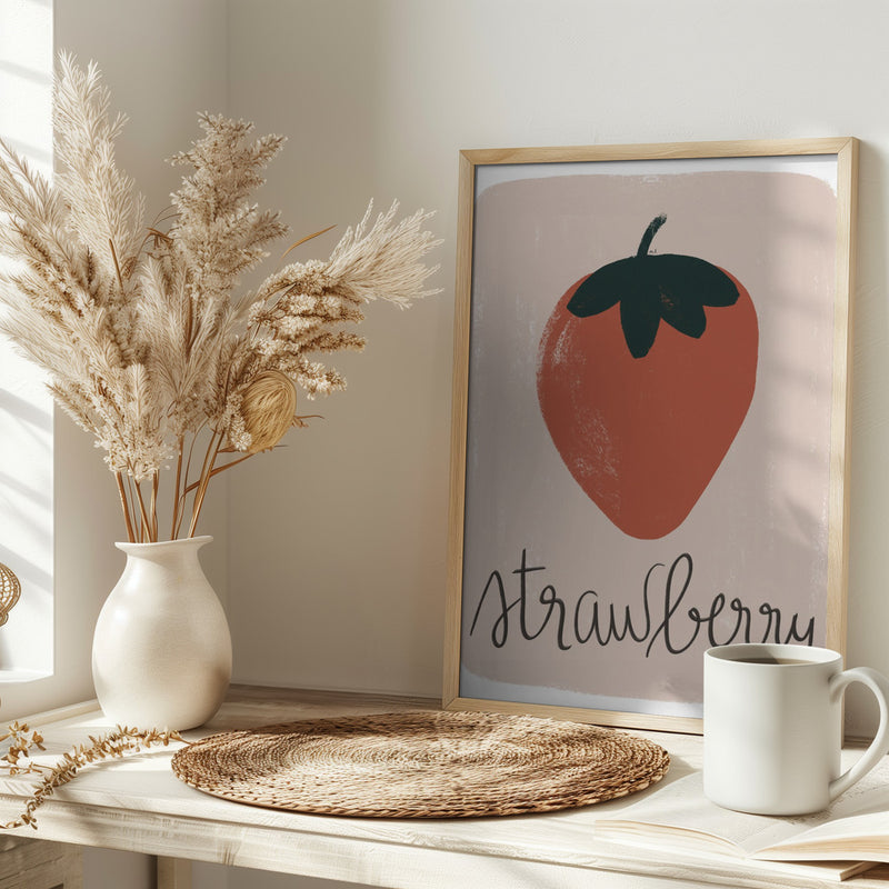 Strawberry - Stretched Canvas, Poster or Fine Art Print I Heart Wall Art