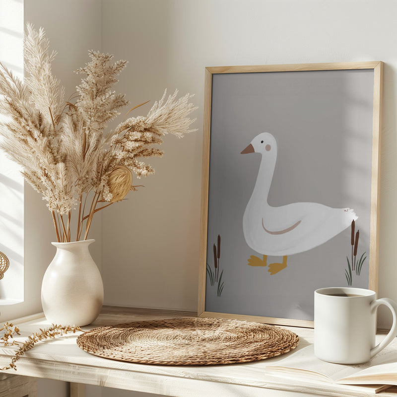 Little Goose - Stretched Canvas, Poster or Fine Art Print I Heart Wall Art