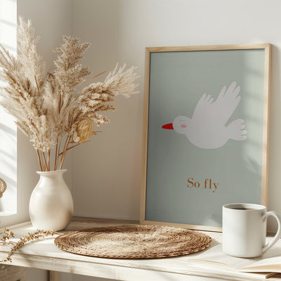 So Fly - Stretched Canvas, Poster or Fine Art Print I Heart Wall Art