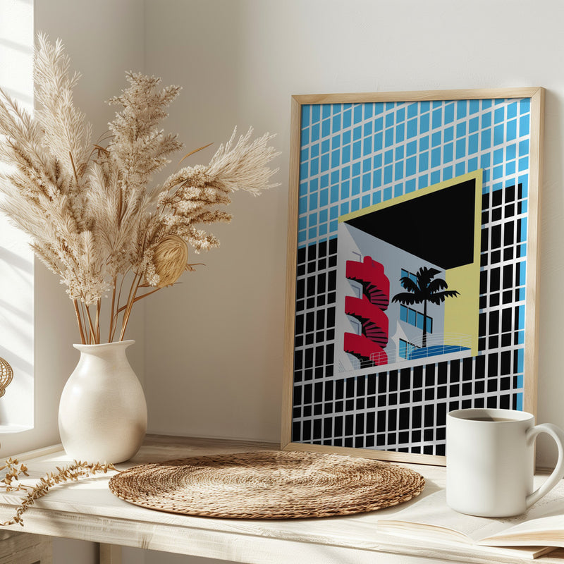 Miami Atlantis Condominium - Stretched Canvas, Poster or Fine Art Print I Heart Wall Art