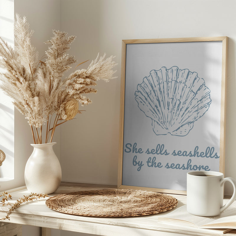 She Sells Seashells - Stretched Canvas, Poster or Fine Art Print I Heart Wall Art