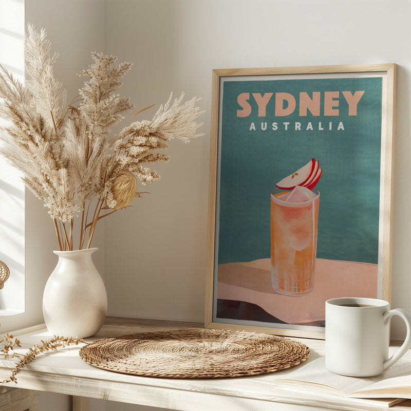 Sydney Australia Cocktail Bar Decor - Stretched Canvas, Poster or Fine Art Print I Heart Wall Art