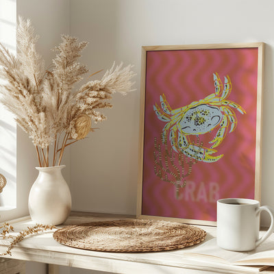 Sea life crab Neptune&#039;s joy - Stretched Canvas, Poster or Fine Art Print I Heart Wall Art