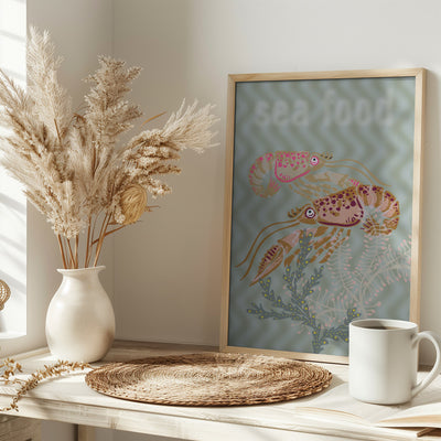 Sea food Neptune&#039;s joy - Stretched Canvas, Poster or Fine Art Print I Heart Wall Art