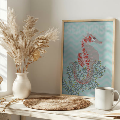 Sea life sea horse Neptune&#039;s joy - Stretched Canvas, Poster or Fine Art Print I Heart Wall Art