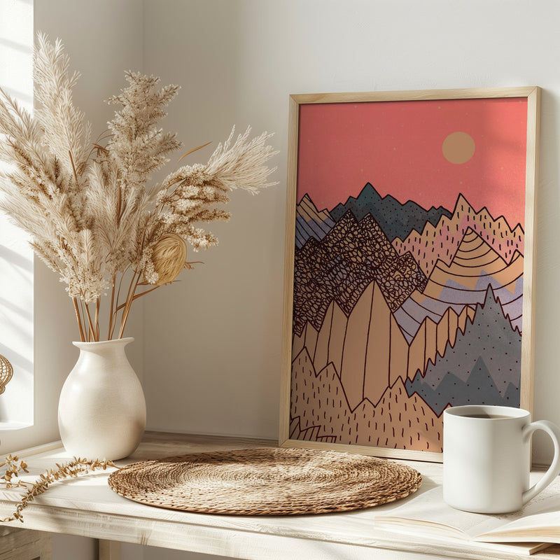 The Jagged Peaks of Autumn - Stretched Canvas, Poster or Fine Art Print I Heart Wall Art